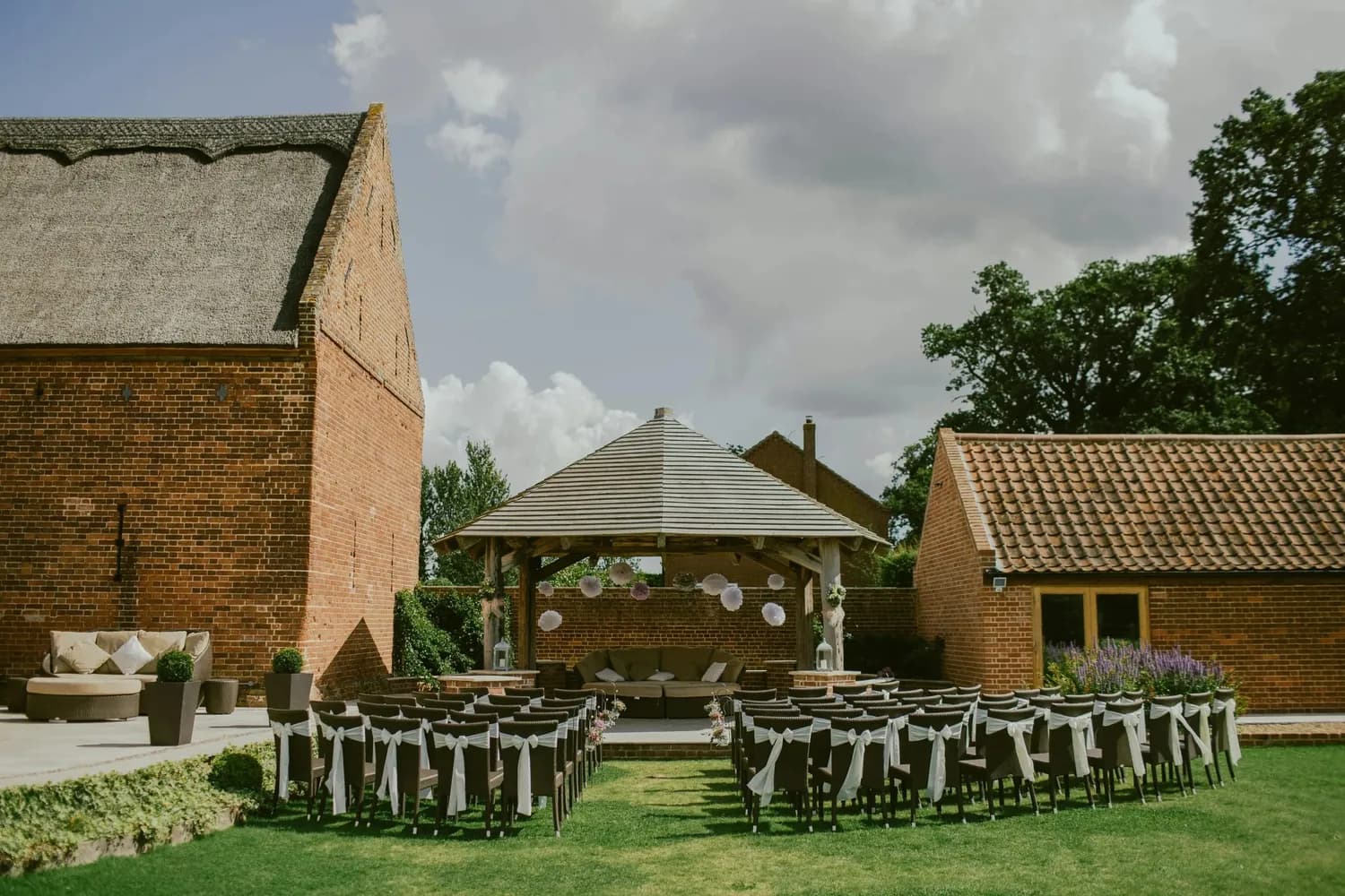 Garden wedding ceremony