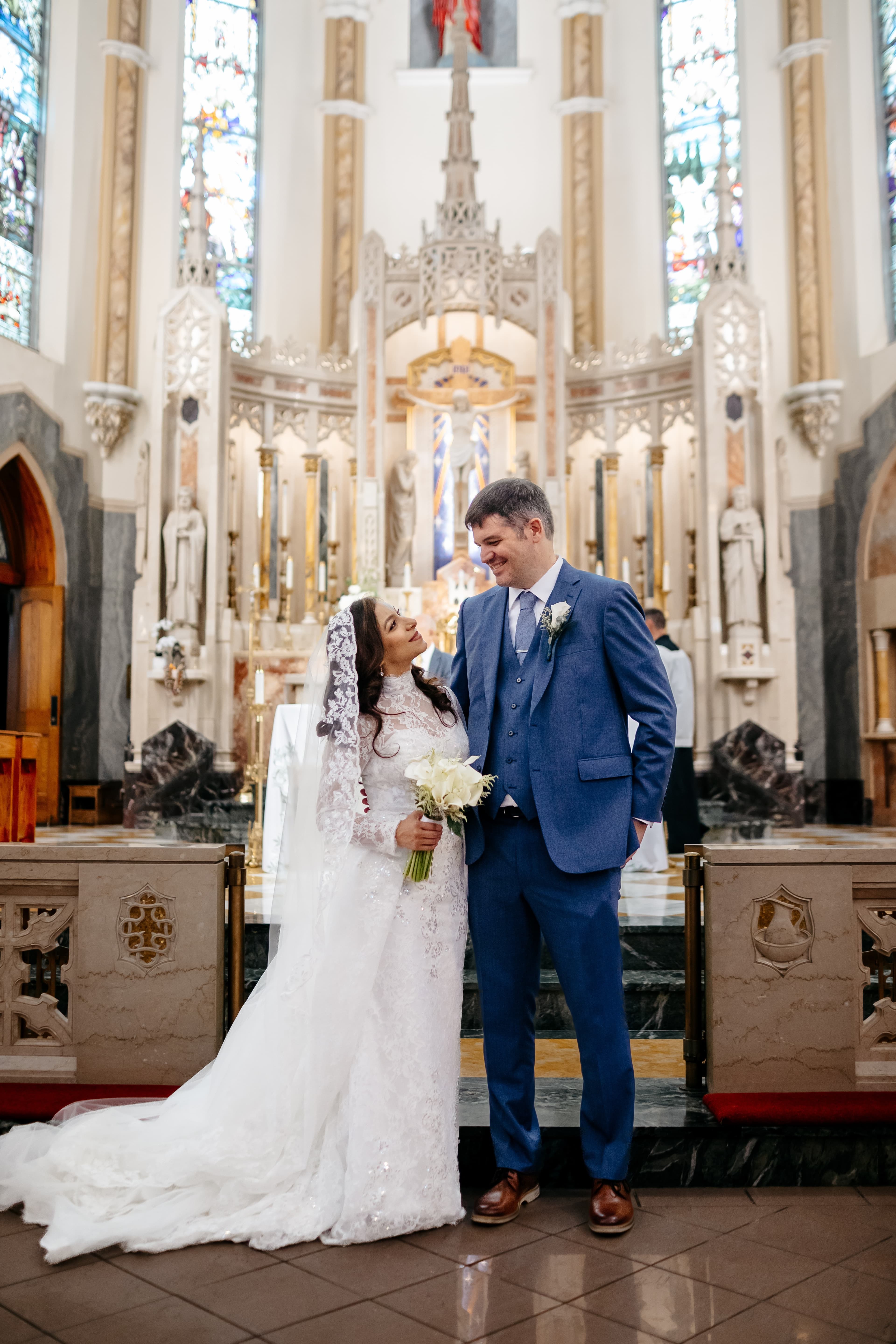 Wedding at Basilica of the Sacred Heart of Jesus in Syracuse, NY