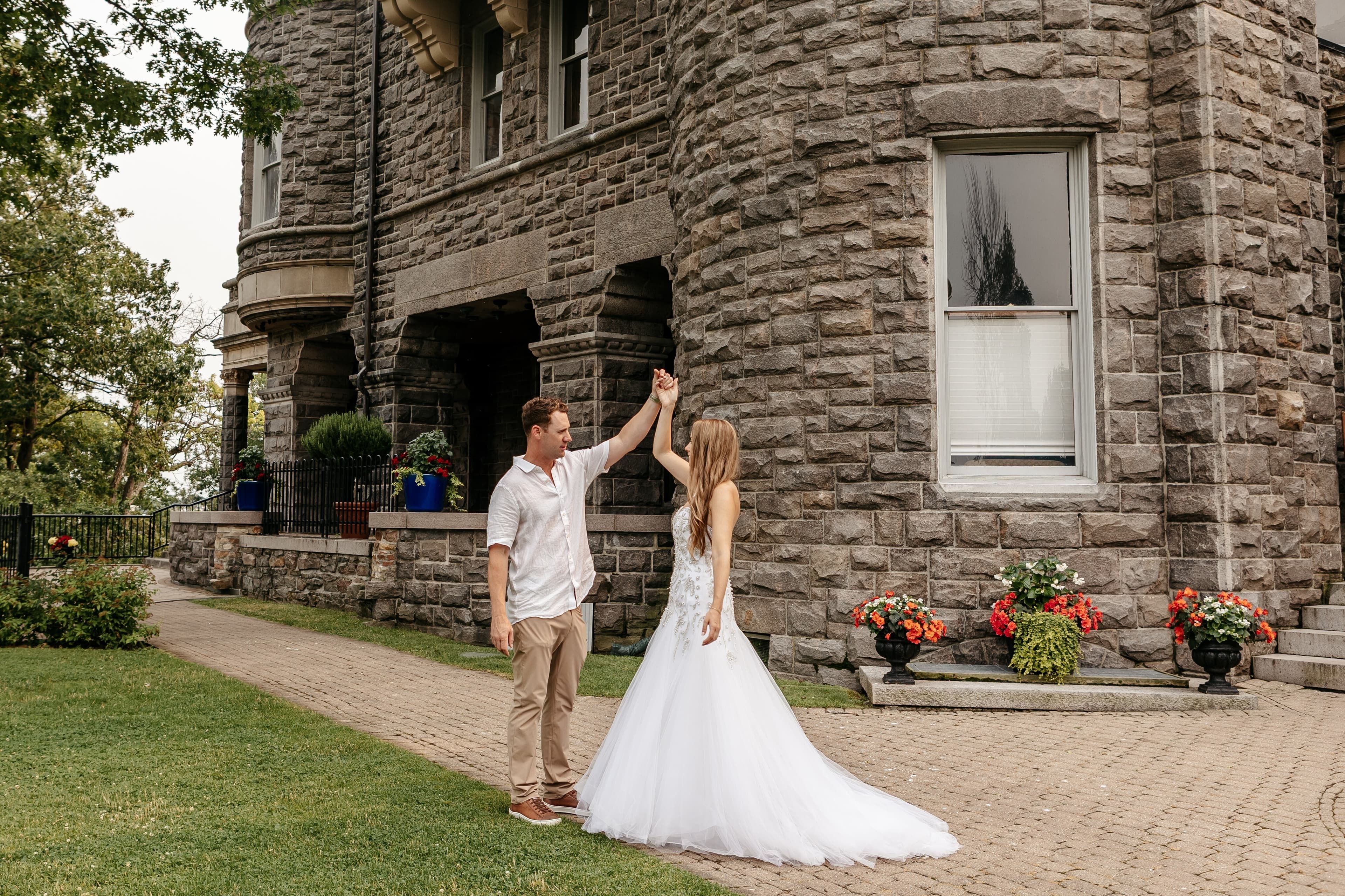 Bride and groom photographed by Love Story Media near Syracuse, NY